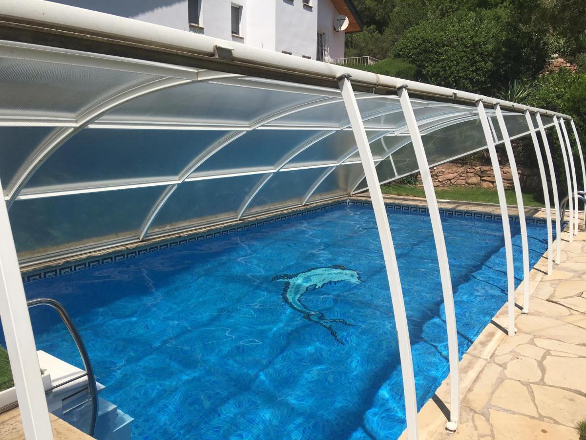 Casa Acogedora Familiar Con Piscina Palleja Bagian luar foto