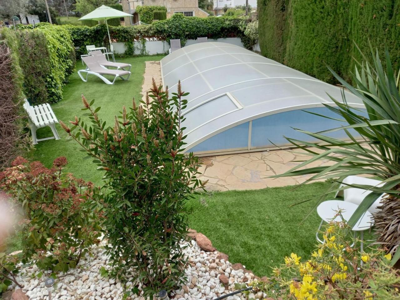Casa Acogedora Familiar Con Piscina Palleja Bagian luar foto